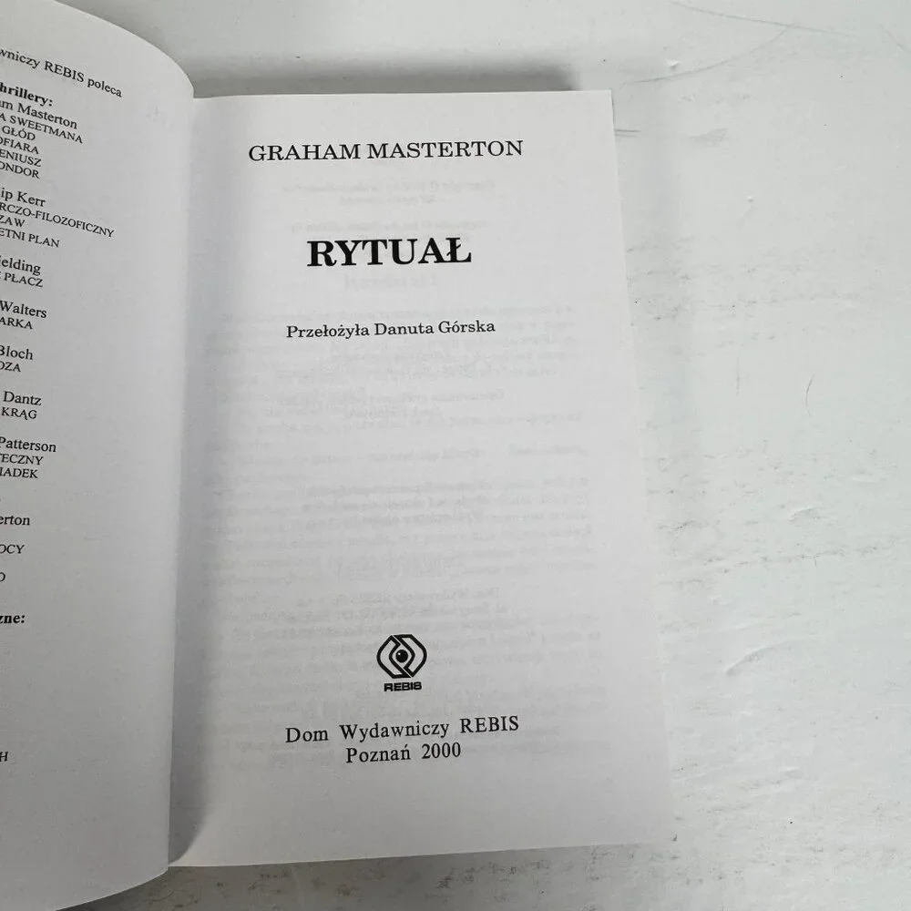 RYTUAŁ Graham Masterton 2000 Horror Polish Edition REBIS‎ Paperback